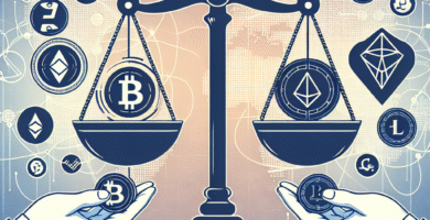 A modern digital illustration showing global legal scales balancing cryptocurrency symbols and altcoin logos, with a world map faintly in the background and a professional, trustworthy color palette.