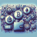 A modern digital art collage showing NFTs and altcoin symbols interacting: stylized NFT cards, altcoin tokens, a secure hardware wallet, and abstract blockchain nodes in cool blue and purple tones.