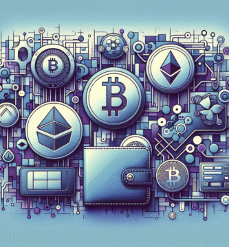 A modern digital art collage showing NFTs and altcoin symbols interacting: stylized NFT cards, altcoin tokens, a secure hardware wallet, and abstract blockchain nodes in cool blue and purple tones.
